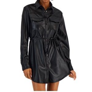 Kit+sky faux leather dress